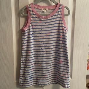 Toddler Girls’ J. Crew/Crewcuts Sleeveless Paint Splatter Striped Dress Size 5T